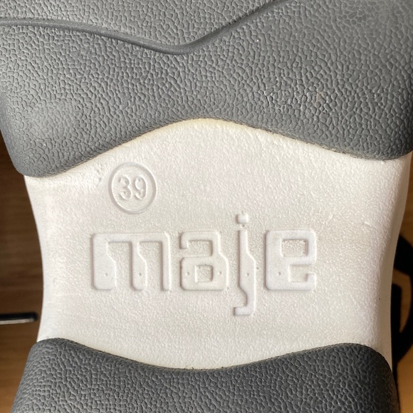 Maje Black Knit High-Top Sneakers - Picture 8 of 9